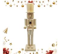 Nutcracker Ornament - 38 Cm Wooden Classic Figure, Traditional Christmas Nutcracker, Hand Painted Decorative Figurine | For Holiday Party Kitchen Shelf Bedroom Living Room Closet Thanksgiving Hallowee