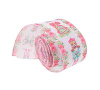 Nutcracker Print Wired Ribbon 63mm Polyester for Wreaths Christmas Season | Green Pink Plaid, Iron Edge Wire, Flexible Shaping for Garlands, Gift Wrapping and Holiday Table Decor