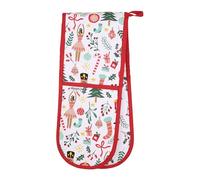 Nutcracker Recycled Cotton Double Oven Gloves, White
