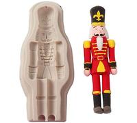Nutcracker Silicone Molds,3D Nutcracker Soldier Silicone Mold,Chocolate Moulds,for Cake Baking Tools