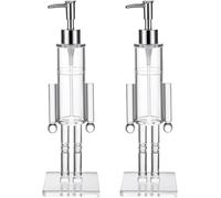 Nutcracker Soap Dispenser | 2PC Christmas Soap Dispenser | Acrylic Nutcrackers Shampoo and Conditioner Dispensers | Clear Lotion Pump Bottle Christmas Decoration Bathroom Set Accessories