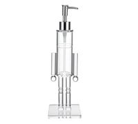 Nutcracker Soap Dispenser, 300ml/500ml Clear Acrylic Nutcracker Bottle, Christmas Decorations Soap Dispenser, Nutcrackers Figures Festive Tabletop Decoration, Refillable Christmas Hand Soaps Bottle