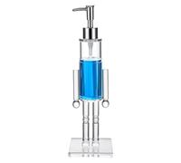 Nutcracker Soap Dispenser 9.5x9.5x30cm Refillable Christmas Hand Soaps Bottle Clear Acrylic Nutcracker Soap Dispenser For Bathroom Kitchen Home Apartment Hotel Holiday Gathering Family