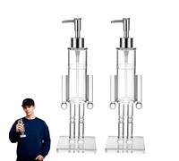 Nutcracker Soap Dispenser,Christmas Soap Dispenser, Hand Wash Dispenser Bathroom, Clear Nutcracker Dish Soaps Dispensers Pump Bottle (2, Nutcracker)