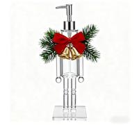Nutcracker Soap Dispenser Clear Acrylic Christmas Soap Bottle, Refillable Decorative Festive Wash Liquid Lotion Pump Bottle, For Holiday Bathroom & Home Kitchen Accessories Decor