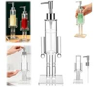 Nutcracker Soap Dispenser, Clear Acrylic Nutcracker Soap Dispenser, Clear Soap Dispensers for Bathroom, Refillable Christmas Hand Soaps Bottle, for Bathroom & Kitchen Holiday Decor Gift (1pcs)