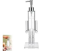 Nutcracker Soap Dispenser, Cute Clear Nutcracker Christmas Hand Soap Dispensers, Make DIY Christmas Soaps, Refillable Liquid Bottle for Holiday Bathroom & Home Kitchen Accessories Decor Gifts (1pc)