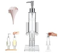 Nutcracker Soap Dispenser, Decorative Refillable Christmas Hand Soap Bottle, Transparent Acrylic Festive Wash Liquid Lotion Pump, for holiday Bathroom & Home Decor Gifts (1pc)