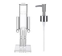 Nutcracker Soap Dispenser - Refillable Clear Acrylic Bottle | Christmas Bathroom Decor | Hand Lotion Pump | Kitchen Counter Vacances Mai
