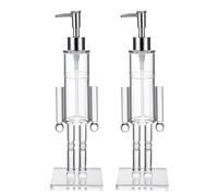 Nutcracker Soap Dispenser, Transparent Acrylic Christmas Hand Soap Dispenser, Refillable Wash Liquid Lotion Pump For Holiday Bathroom Home Kitchen Accessories Decor