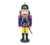 Nutcracker Soldier Blue-Yellow Dimensions = 13x37x9 cm NEW Wooden Figurine
