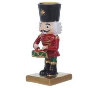 Nutcracker Soldier Figurine Resin Candle Holder for Taper Candles