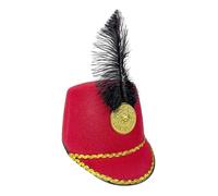Nutcracker Soldier Hat - 56cm Polyester Marching Band Cap Costume Headwear | Parade Accessory | Perfect Stage Performance Festival Party Cosplay Events Uniform Styling