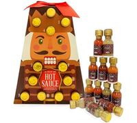 Nutcracker Soldier Hot Sauce Gift Set - Gourmet 12 Days Flavorful Nutcracker Christmas Hot Chilli Sauce Collection for Stocking Fillers, Christmas Gifts for Women