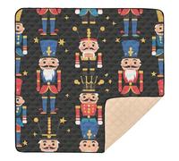 Nutcracker Soldier Large Non-Slip Baby Play Mat for Floor Waterproof Padded Play Mat for Baby Kids Toddlers Infants, 50'' x 50''