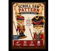 Nutcracker Soldier Scroll Saw Pattern: Detailed Woodworking Template for Holiday Decor