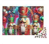 Nutcracker Soldiers 1000 Pieces Jigsaw Puzzles For Adults Educational Games Stress Relieving Entertainment Cultivate The Spirit of Teamwork for Family Decorations 300pcs (40x28cm)