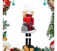 Nutcracker Soldiers - 39.5 inchs Christmas Traditional Nutcracker, Painted Soldier for Home, Wood Women Nutcracke Puppets Statue | comfortable Desk Display Ornament Seasonal Figurines f