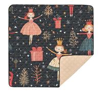 Nutcracker Soldiers Ballet Cartoon Soft Thick Baby Play mat Activity Gym for Floor Waterproof Foldable Activity Entertainment Mat for Baby Kids Toddlers Infants, 50'' x 50''tapete de gimnasio