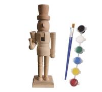 Nutcracker Soldiers - Christmas Nutcracker Soldier Made of Unpainted | Traditional Christmas Decorations | Walnut Soldier with Paint and Pen | Christmas Nutcracker Soldiers From As Art