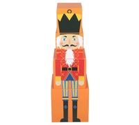 Nutcracker Stackable Present Boxes for Holiday Parties and Events | Paper Build, Orange Finish, Easy Assembly, Space Saving Carry, for Nutcrackers Balloons and Decor