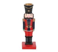 Nutcracker Taper Candle Holder | Red Christmas Nutcracker Decor | Festive Table Centrepiece for Taper Candles