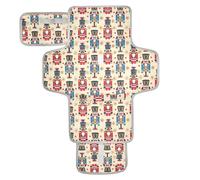 Nutcracker Toy Soldier Reusable Changing Table mat with Tissue Pocket Baby Diaper Changing pad with Built-in Pillow