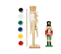 Nutcracker - Unfinished Nutcracker, Wooden Painting Christmas Figurine, Festive Ornament Figurine Collectible | Painting For And Adults, Holiday Shelf, Bedroom,