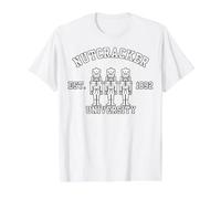 Nutcracker University Est 1892 Vintage Christmas Graphic Value Graphic T-Shirt, Men, White, L