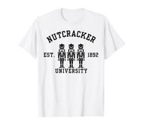 Nutcracker University Est 1892 Vintage Christmas Graphic Value Graphic T-Shirt, Men, White, XL