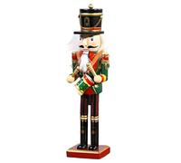 Nutcrackers Figures - Wooden Ornaments Christmas Nutcracker Soldier | Festive Puppet Home Decor | Handcrafted Painted Display Doll For Shelf Window Mantelpiece Fireplace Dining Table, Traditional