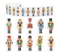Nutcrackers Wall Decals,500-Piece Self-Adhesive 8 Designs Decoration | Christmas Nutcracker Window Stickers | for Car Computer School Bedroom Holiday Birthday Party Offices Home