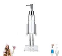 NutcrackerSoap Dispenser,Decorative Refillable Christmas Hand Soap Bottle,Clear NutcrackerSoap Dispenser,Liquid Hand S-oap Christmas Pump Bottle,Kitchen Bathroom Countertop Accessories