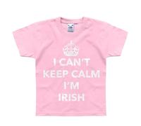 Nutees I Can't Keep Calm I'm Irish, Ireland Kids T-Shirt (Light Pink), 4 Years