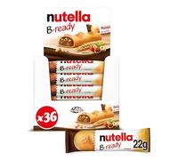 Nutella B-Ready Hazelnut Biscuit Snack Bars, Bulk Chocolate Gift, Wafer Filled with Hazelnut Spread and Cocoa, Pack of 36 x 22g