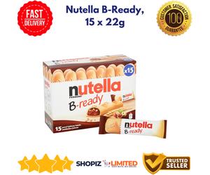 Nutella B Ready Wafer Snacks Filled With Hazelnut Cocoa Cream Multipack 15x22g