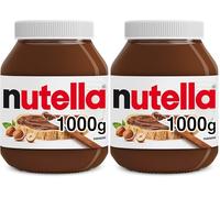 Nutella Hazelnut Chocolate Spread 1kg, Family Portion for Breakfast, Pancakes, Party Food, Unique Recipe and an Unmistakable Taste (Pack of 2)