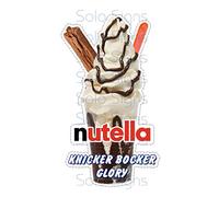 Nutella KBG Whippy Ice Cream Sticker - 16cm high Knickerbocker Glory die cut vinyl decal