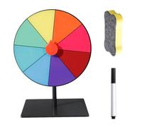Nutfoam Spin the Wheel with Stand, 8 Slots Color Tabletop Prize Wheel, 8 Inch Spinning Wheel for Prizes with Dry Erase and Marker, for Trade Show, Carnival, Party