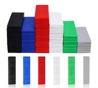 NUTKIT 100 PCS Flat Plastic Packers, 28mm x 100mm (Mixed 1-6mm) Durable Shim Plastic Spacers, Frame Packers for DIY, Home Improvement, Flooring, Tiling, Window& Door Frame Installations