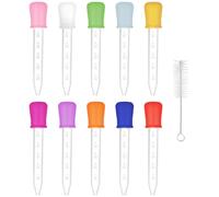 NUTKIT 10PCS Pipette Dropper For Kids, 5ml Silicone Liquid Pipettes Set