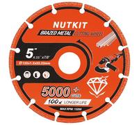 NUTKIT 125mm Diamond Cutting Wheel, 1PCS Diamond Metal Cutting Discs, Angle Grinder Discs For Concrete, Cut Off Wheel Grinder Blades With 5000+ Cuts On Stone, Rebar, Steel And Iron