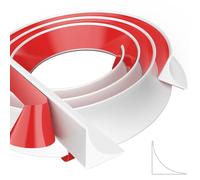 NUTKIT 1M Silicone Shower Tray Sealing Strip, Bath Sink Edging Edge Seal Trim for Gap Cover Caulk, Shower Threshold Water Barrier, Tile Edge Caulk Trim for Bathroom,Bathtub,Countertop,Kitchen(White)