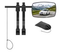 NUTKIT 2 PCS Caravan Towing Mirror with Clamps & Rubber(A Pair)