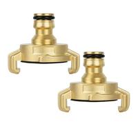 NUTKIT 2PC Brass Hose Fittings, Garden Hose End Quick Connector Geka Plug System, Hosepipe Connectors, Home Watering Brass-Hose for Gardening, Car Washing (Compatible with Gardena and Geka Hose)