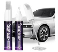 NUTKIT 2PC Touch Up Paint Pen for Car,2-in-1Car Paint Scratch Repair-Silver | Fast-Drying, Car Scratch Remover Pen with Precision Application, Suitable for Most Car Wheel/Body Minor Automotive Scratches