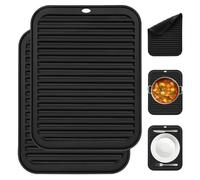 NUTKIT 2PCS Silicone Trivet Mats, 30 x 23 cm Hot Pans and Pot Holder Trivet