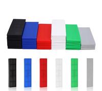 NUTKIT 45 PCS Flat Plastic Packers, 28mm x 100mm (Mixed 1-6mm) Durable Shim Plastic Spacers, Frame Packers for DIY, Home Improvement, Flooring, Tiling, Window& Door Frame Installations