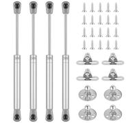 NUTKIT 4PCS 50N Gas Struts, Hydraulic Cabinet Door Hinges | Soft Open Lift Up spring lid supports Hinges for Kitchen Cabinet Cupboard Door