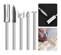 NUTKIT 5PC Wood Carving Bits Set,Different Function Wood Carving Bits Tools